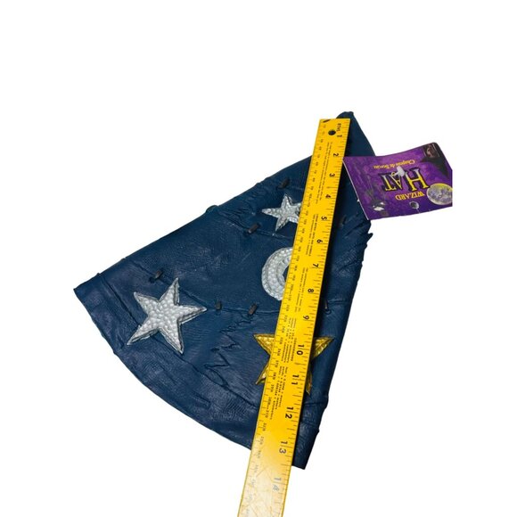 Wizard Hat Blue Stars & Moon Rubber Paper Magic Group Ages 5+ Halloween Vintage - Picture 12 of 14